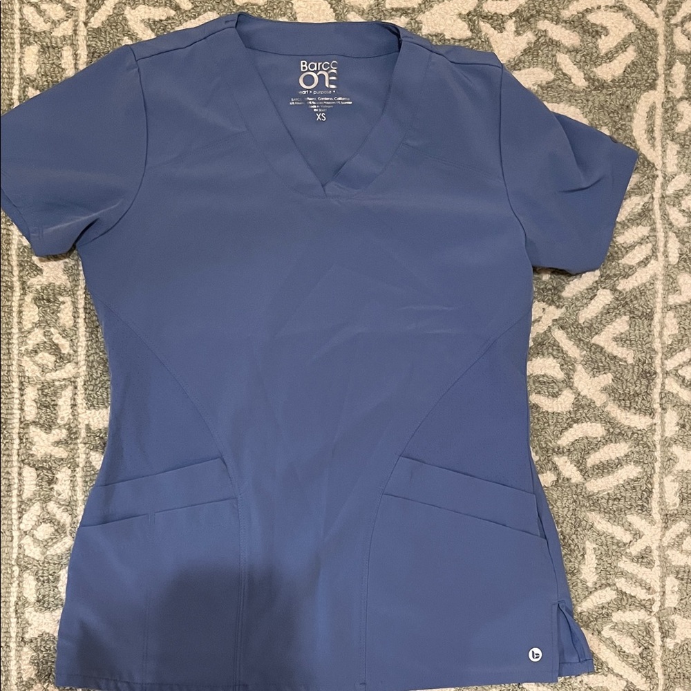 Barco Uniforms Women's Short Sleeve Top in Ciel Blue